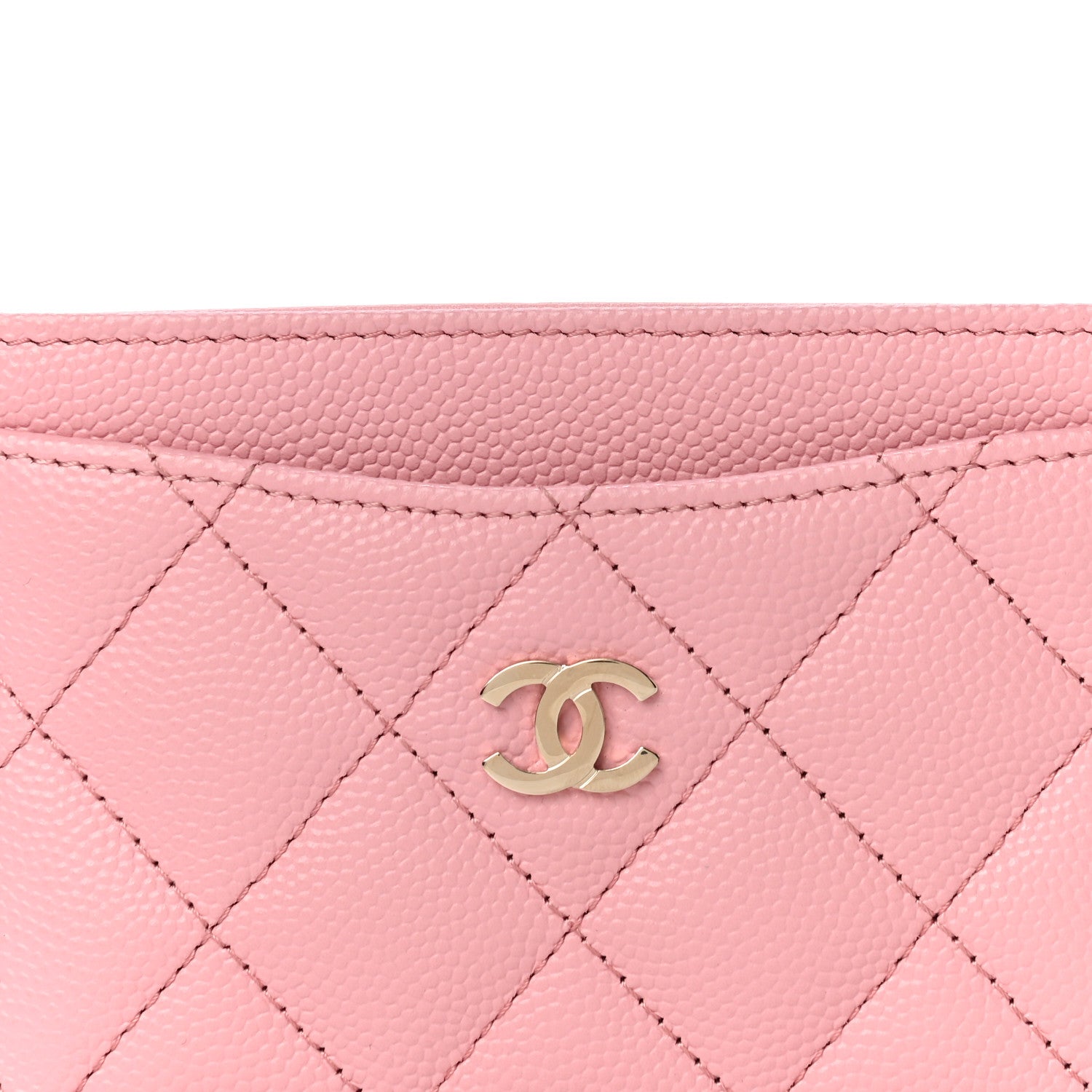 Chanel Caviar Quilted Card Holder Pink 9 of 12