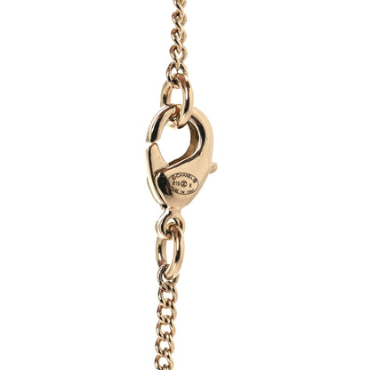 Chanel Crystal Pearl CC Pendant Necklace Gold 4 of 5