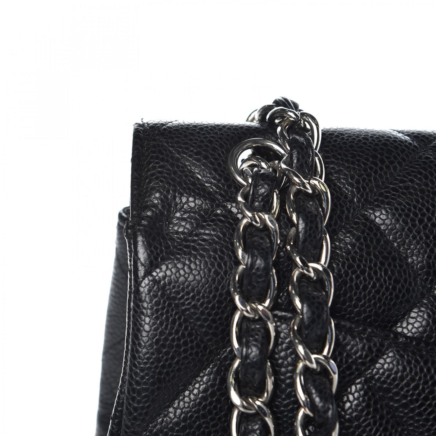Caviar Quilted Maxi Single Flap Black