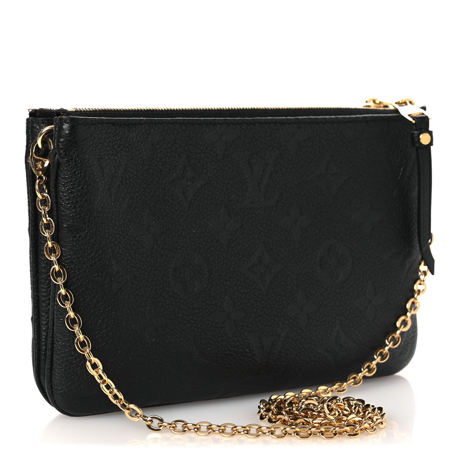 Louis Vuitton Empreinte Double Zip Pochette Black 3 of 12