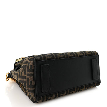 Versace X FENDI Grained Calfskin Fendace Medium La Medusa Top Handle Bag Black Brown 4 of 9