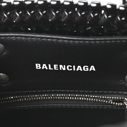 Balenciaga Faux Calfskin Braided Varnished XXS Bistro Basket Black 6 of 9