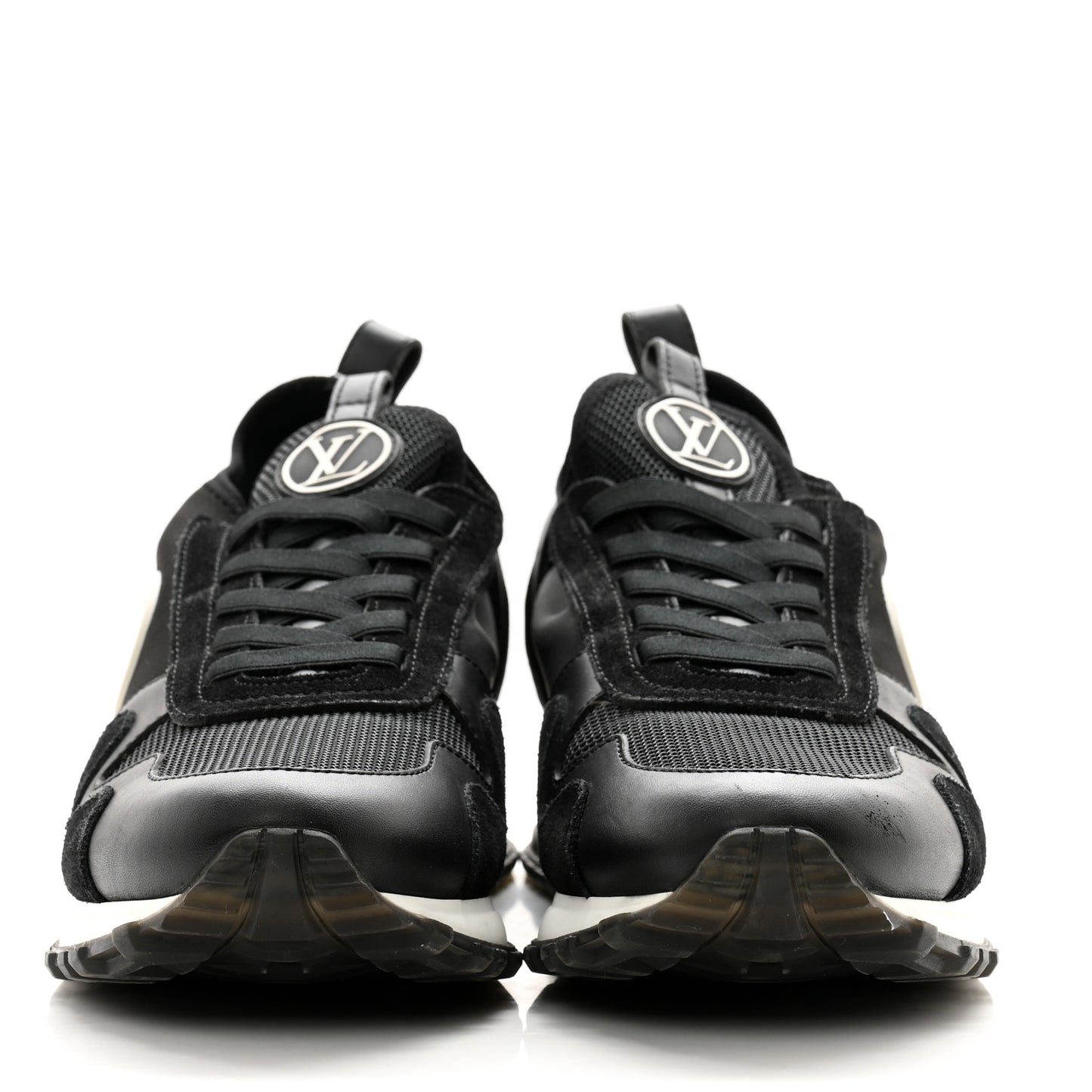 Calfskin Run Away Sneakers 37.5 Black
