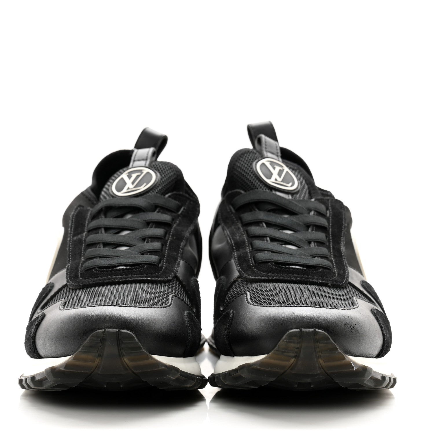 Louis Vuitton Calfskin Run Away Sneakers 37.5 Black 2 of 10