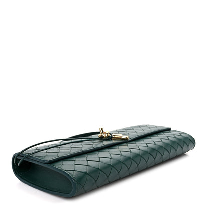 Bottega Veneta Nappa Intrecciato Long Andiamo Top Handle Clutch Emerald Green 4 of 11