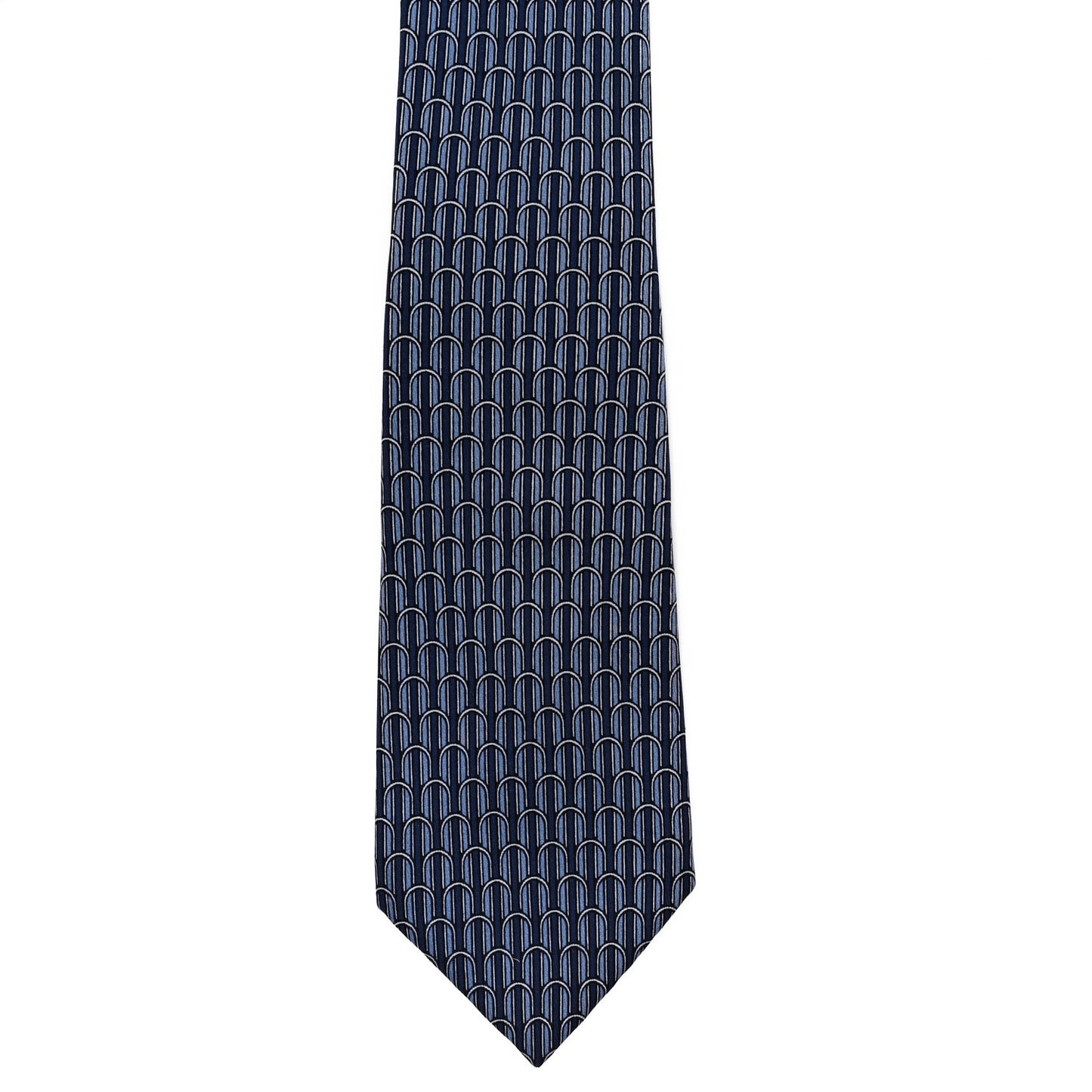 Silk Printed Mens Tie Marine