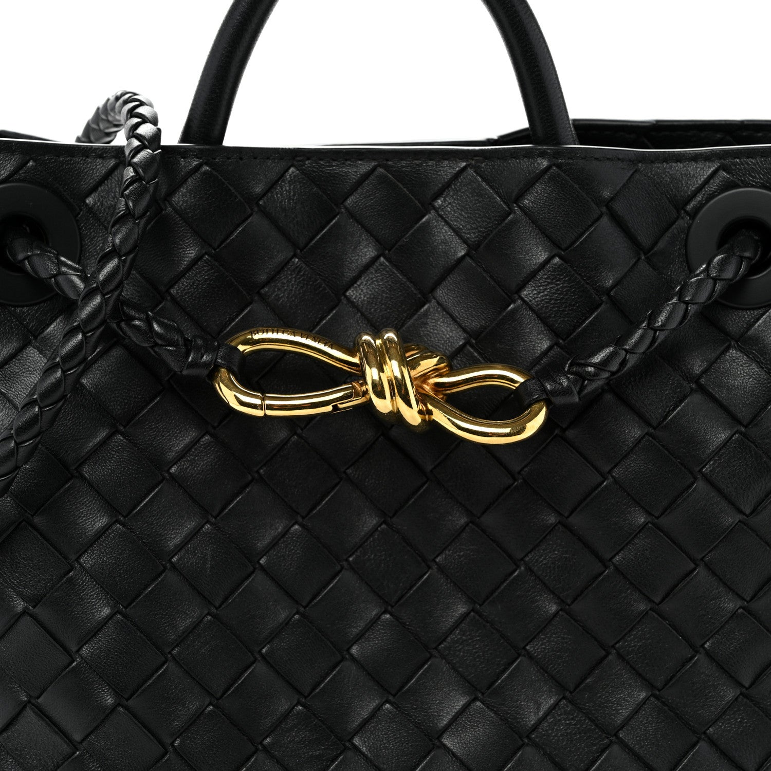 Bottega Veneta Nappa Intrecciato Small Andiamo Shoulder Bag Black 7 of 9