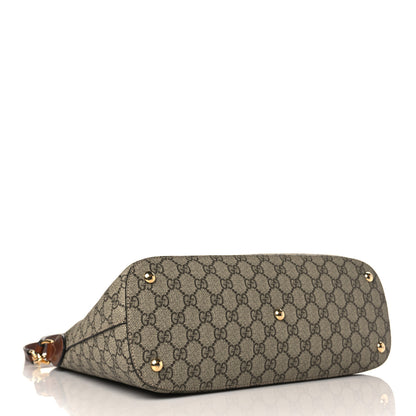 Gucci GG Supreme Monogram Linea A Hobo Brown 4 of 9