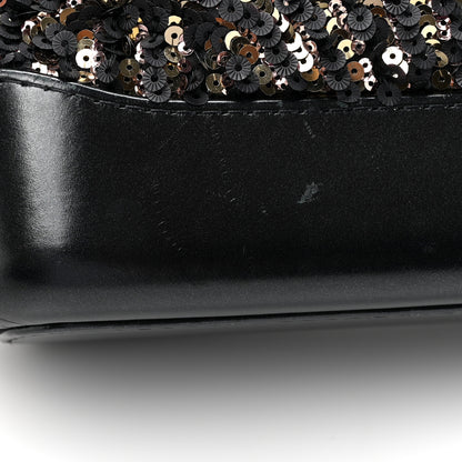 Chanel Sequin Calfskin Small Gabrielle Hobo Black Gold 11 of 11