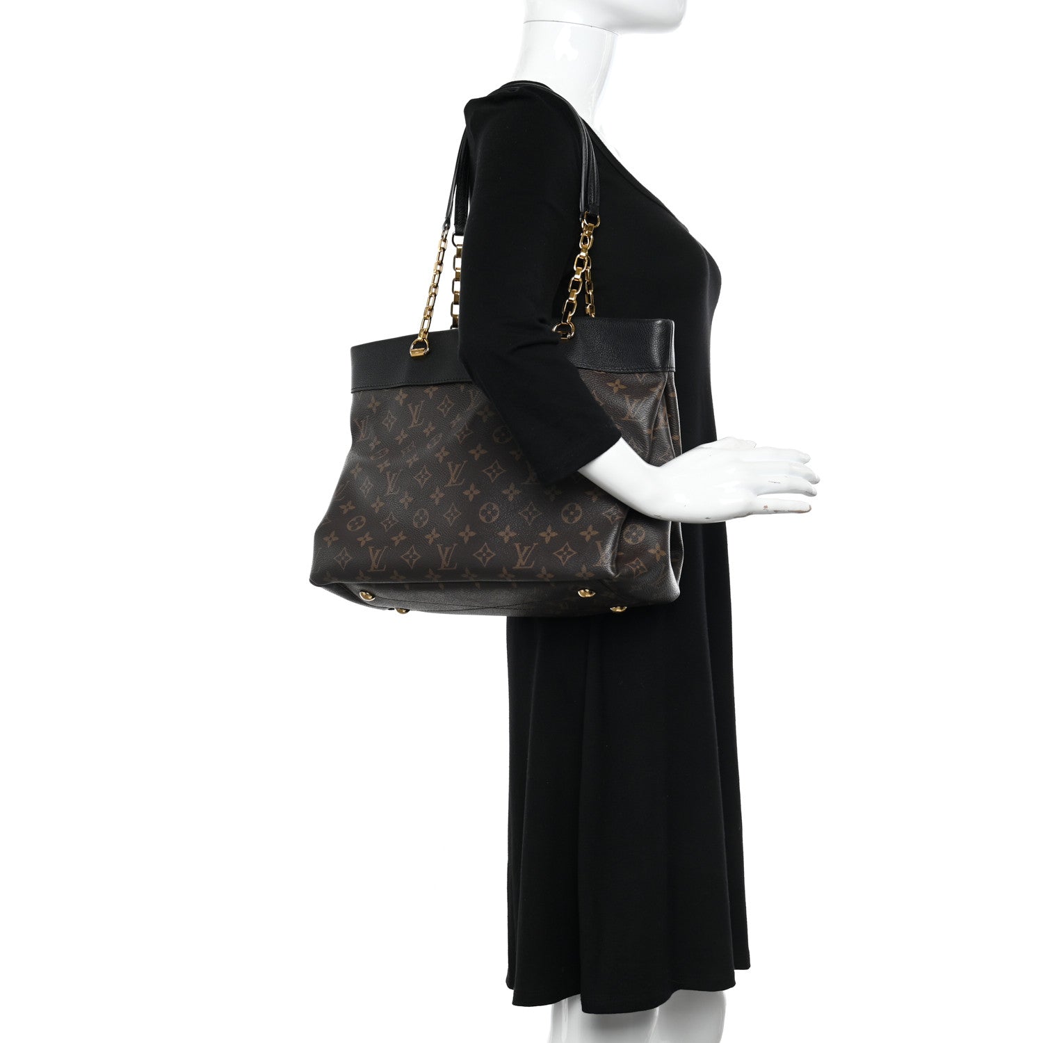 Louis Vuitton Monogram Pallas Shopper Black 3 of 13