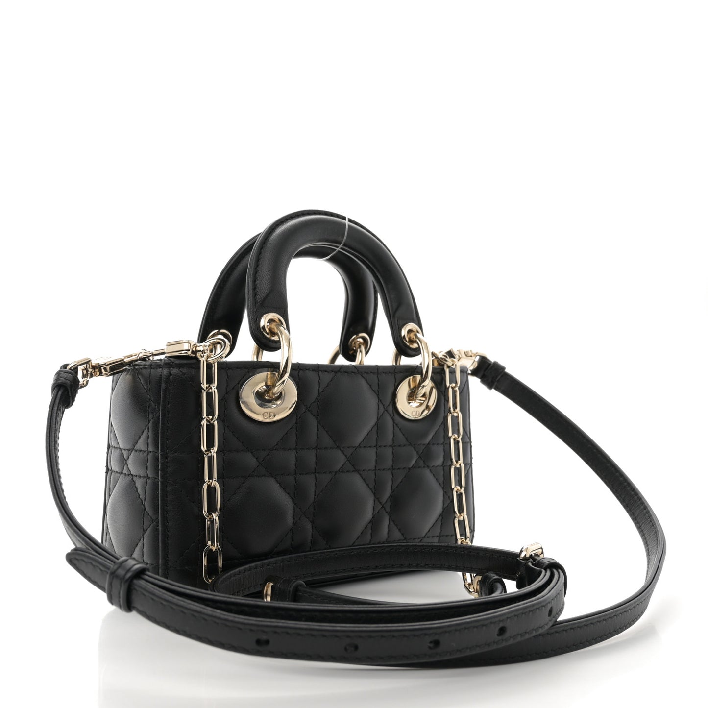 Lambskin Cannage Micro Lady D-Joy Black