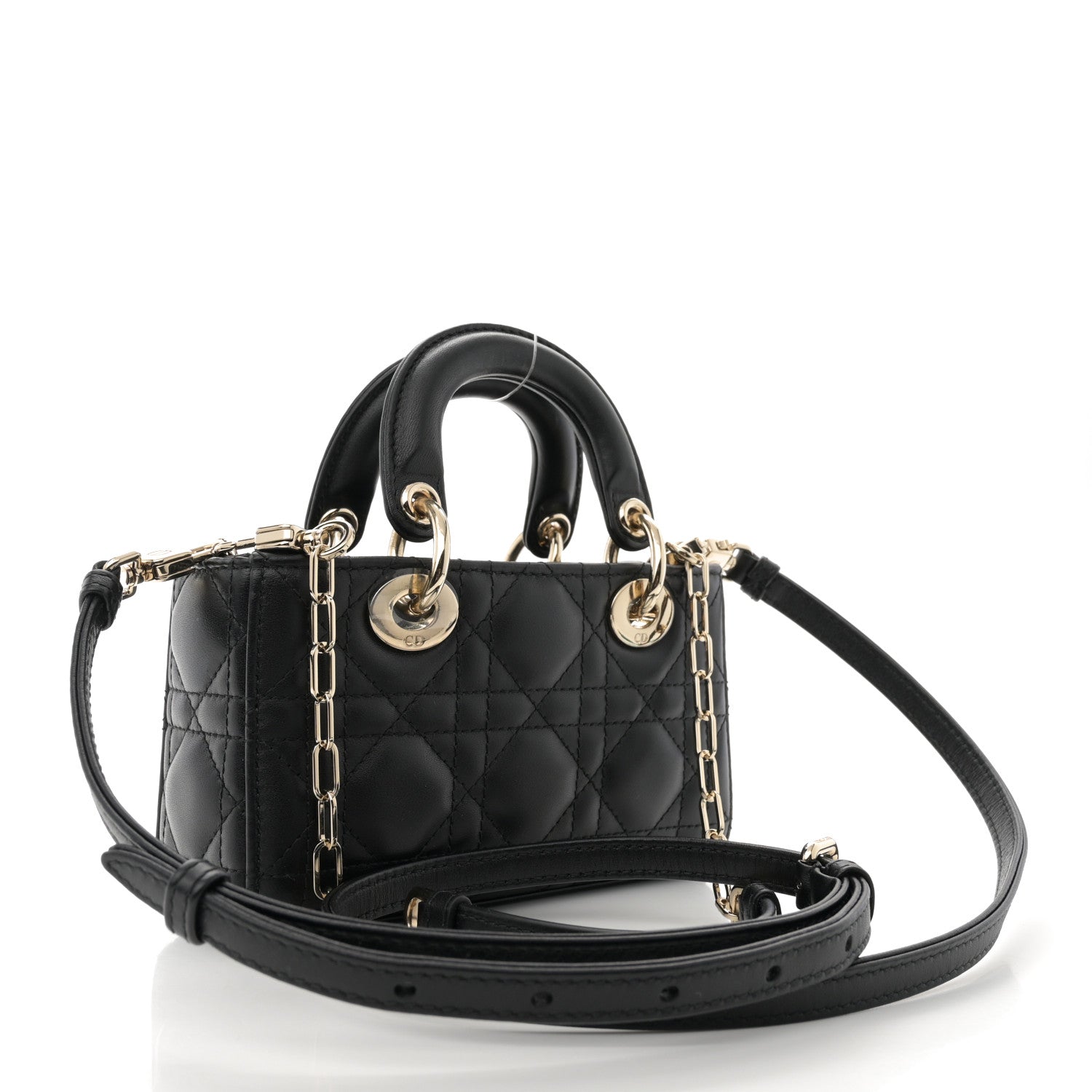 Christian Dior Lambskin Cannage Micro Lady D-Joy Black 3 of 13