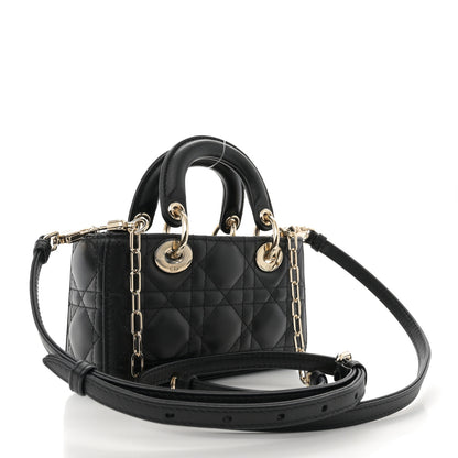 Christian Dior Lambskin Cannage Micro Lady D-Joy Black 3 of 13