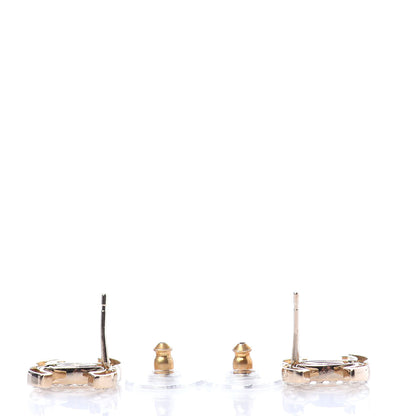 Chanel Crystal CC Large Earrings Gold 3 of 4