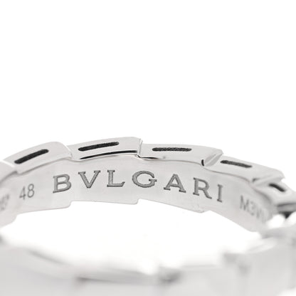 Bulgari 18K White Gold Serpenti Viper Band Ring 48 4.5 4 of 4