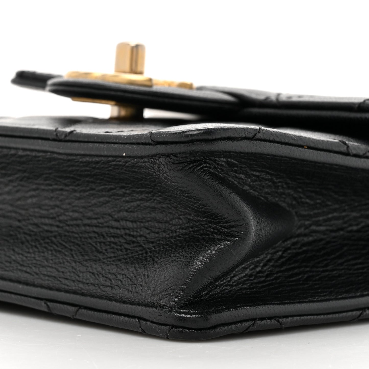 Lambskin Quilted Chic Pearls Flap Black