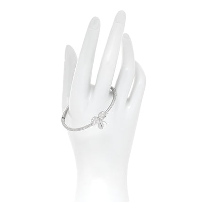 Tiffany Platinum Diamond Paper Flowers Hinged Bangle Bracelet 3 of 10