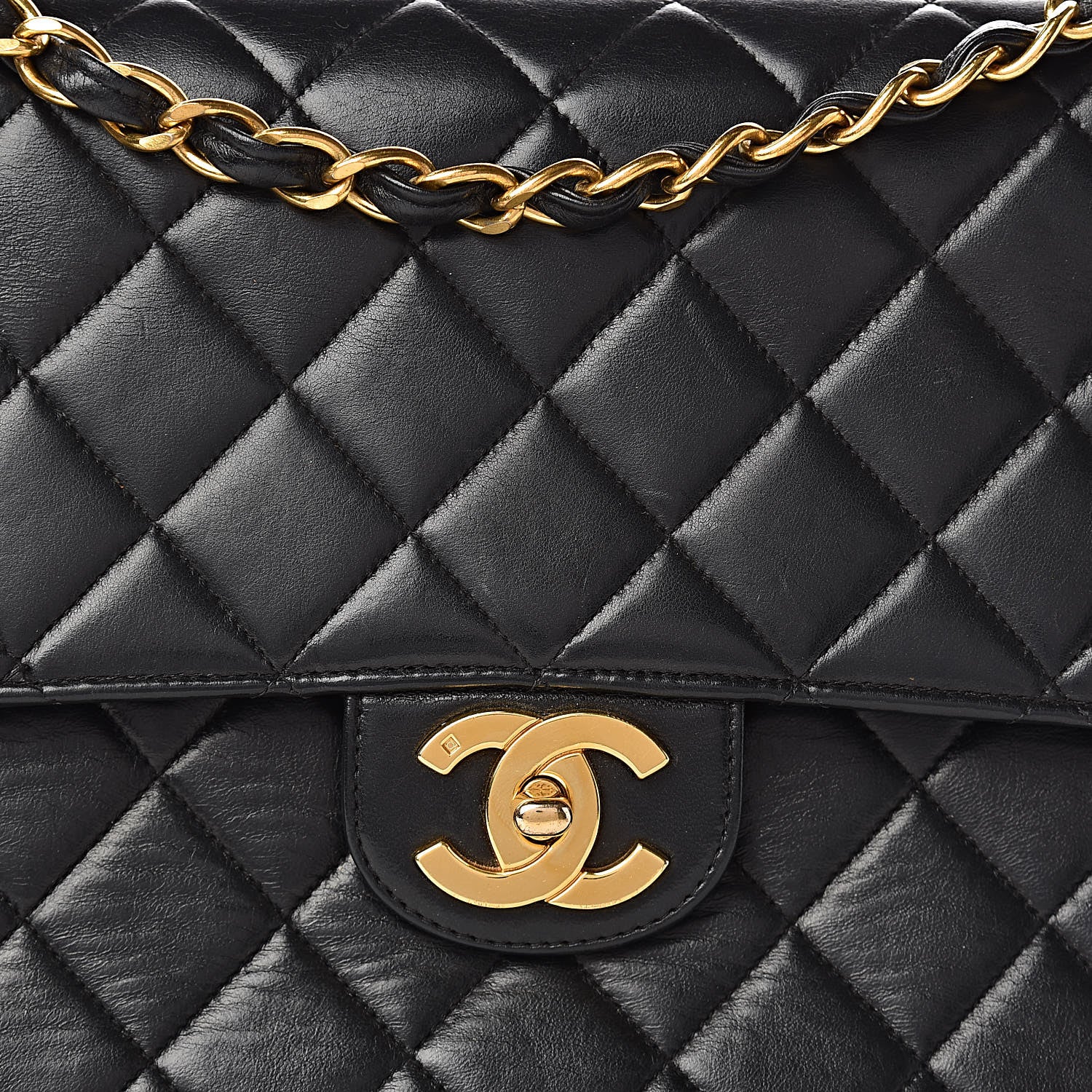 Chanel Lambskin Quilted Jumbo Single Flap Black 14 of 14