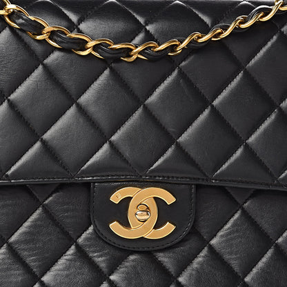 Chanel Lambskin Quilted Jumbo Single Flap Black 14 of 14