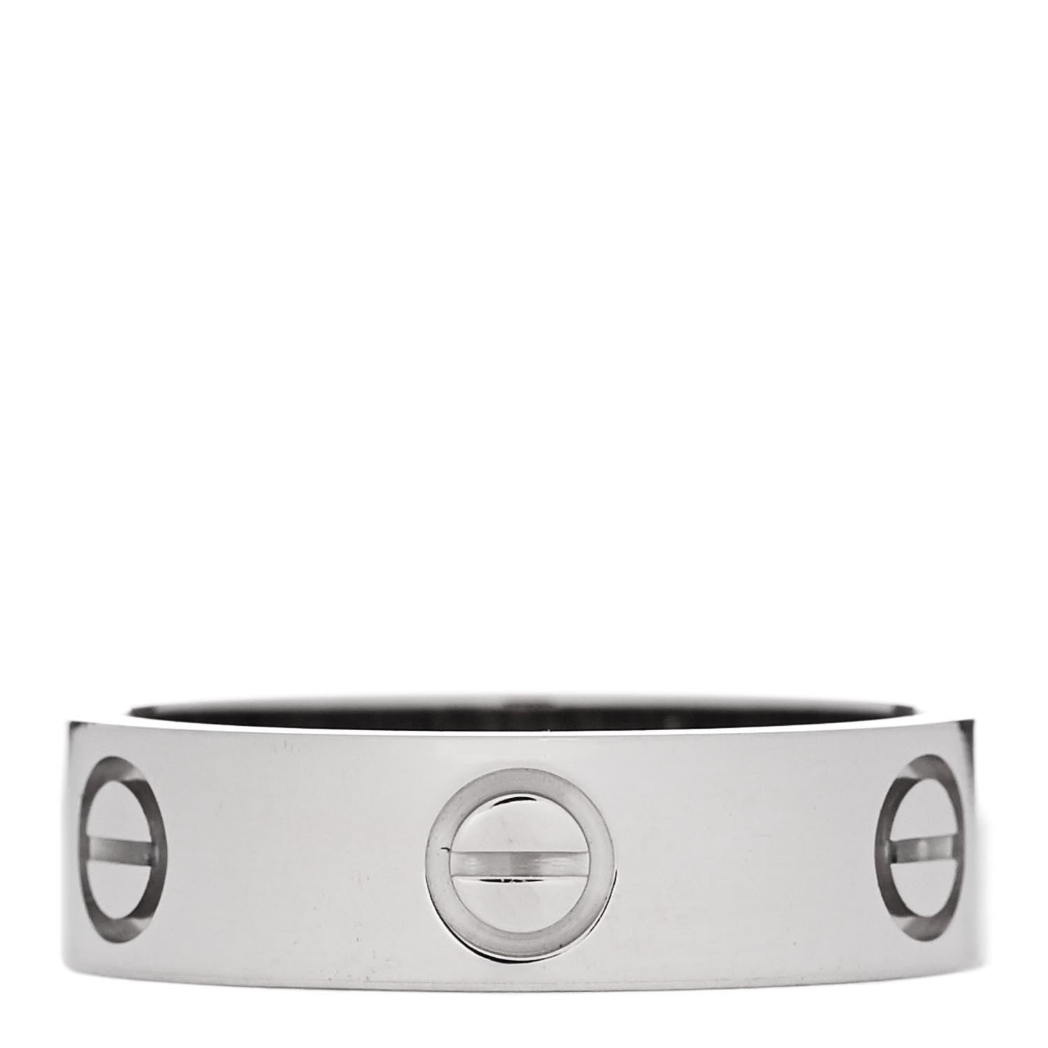 Cartier 18K White Gold 5.5mm LOVE Ring 55 7.25 3 of 6
