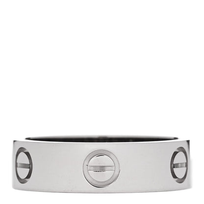 Cartier 18K White Gold 5.5mm LOVE Ring 55 7.25 3 of 6