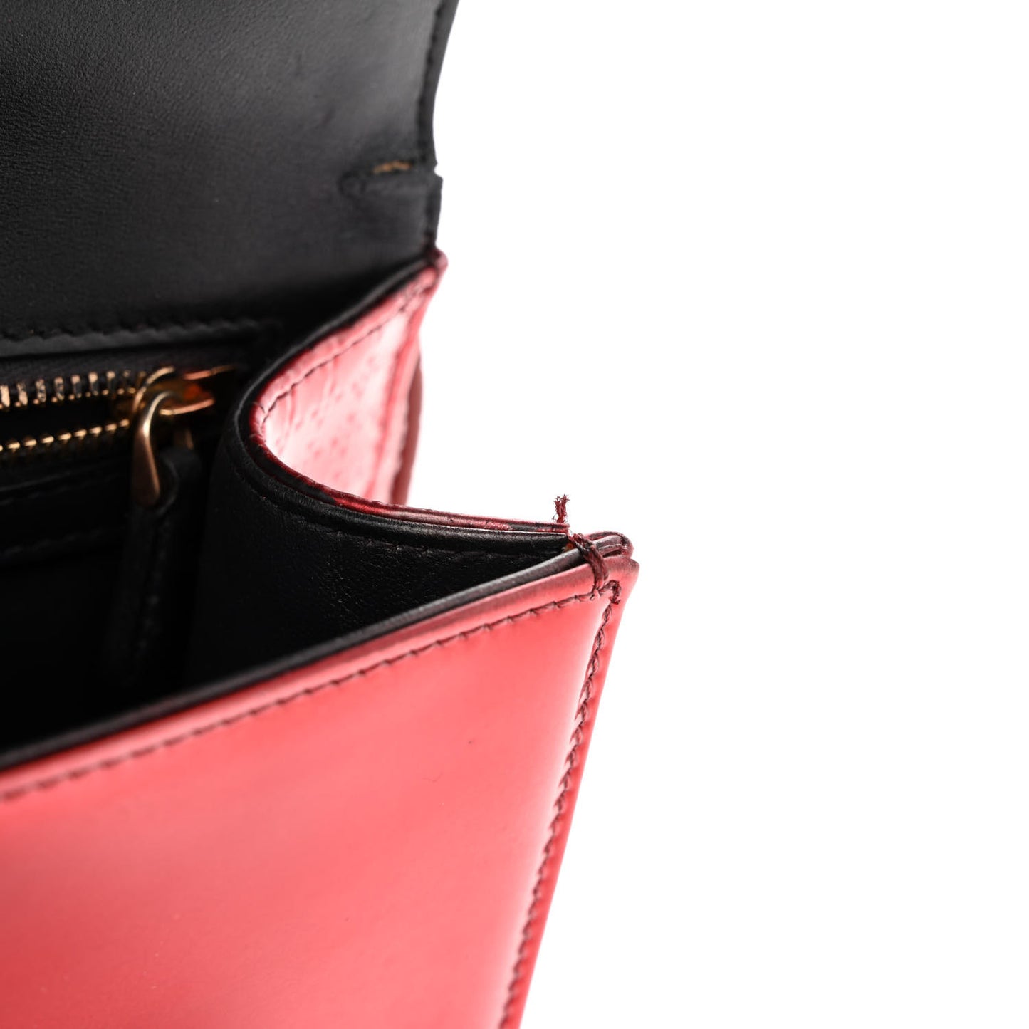 Metallic Patent Micro-Cannage Small Diorama Flap Bag Red