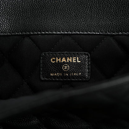 Chanel Caviar Quilted Large Golden Class Pouch Black 6 of 8