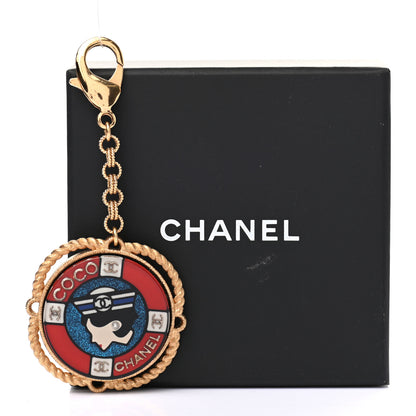 Chanel Resin Metal Pearl Lifesaver Bag Charm Red Blue Gold 4 of 4