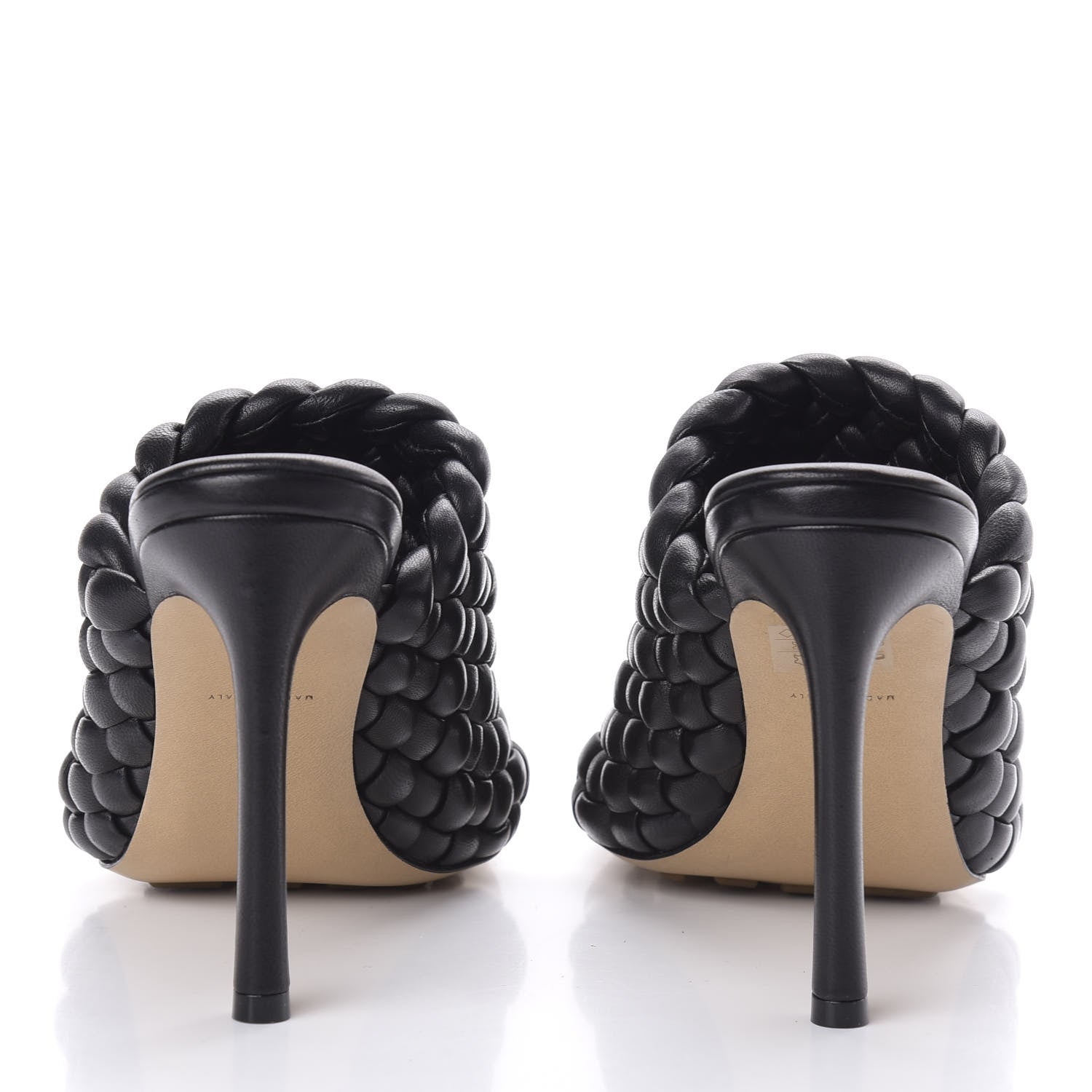 Bottega Veneta Nappa Padded Intreccio The Curve Sandals 40.5 Black 10 of 15