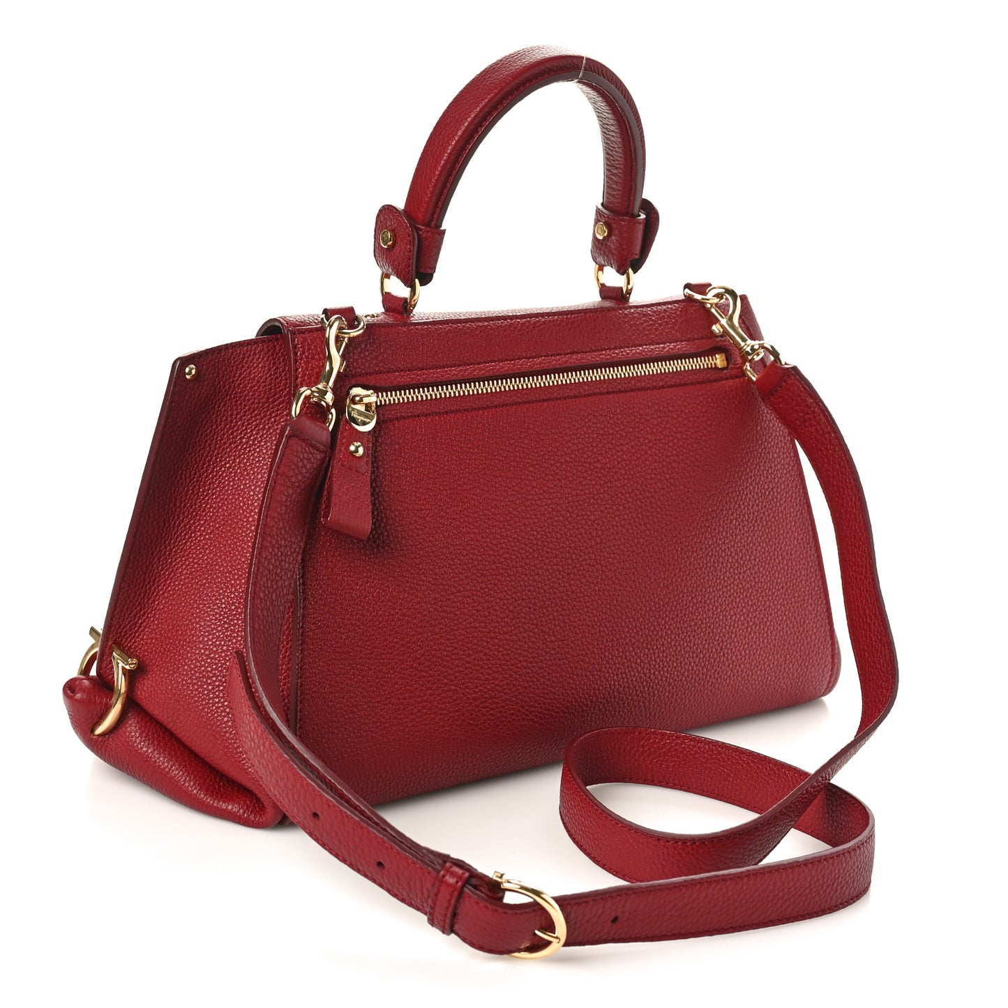Calfskin Sofia Shoulder Bag Burgundy