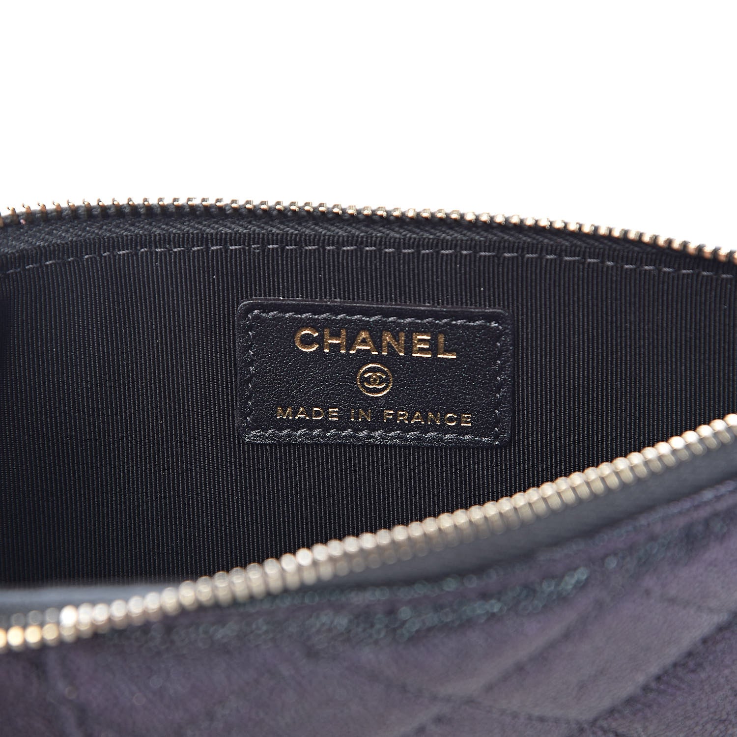 Chanel Iridescent Caviar Quilted Classic Flat Wallet Pouch Black 7 of 8