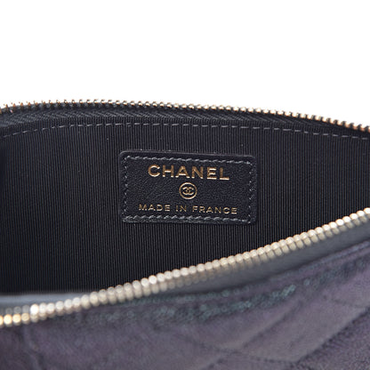 Chanel Iridescent Caviar Quilted Classic Flat Wallet Pouch Black 7 of 8