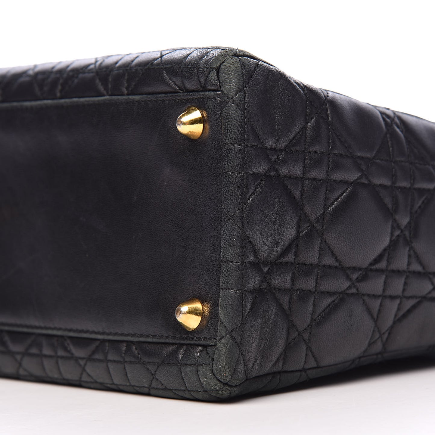 Lambskin Cannage Large Lady Dior Black