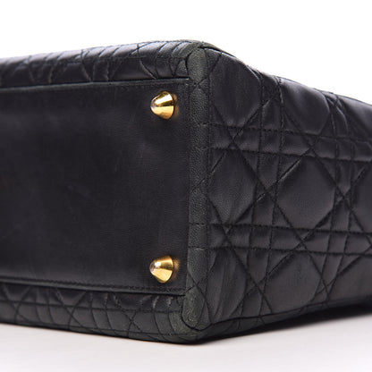 Christian Dior Lambskin Cannage Large Lady Dior Black 19 of 21