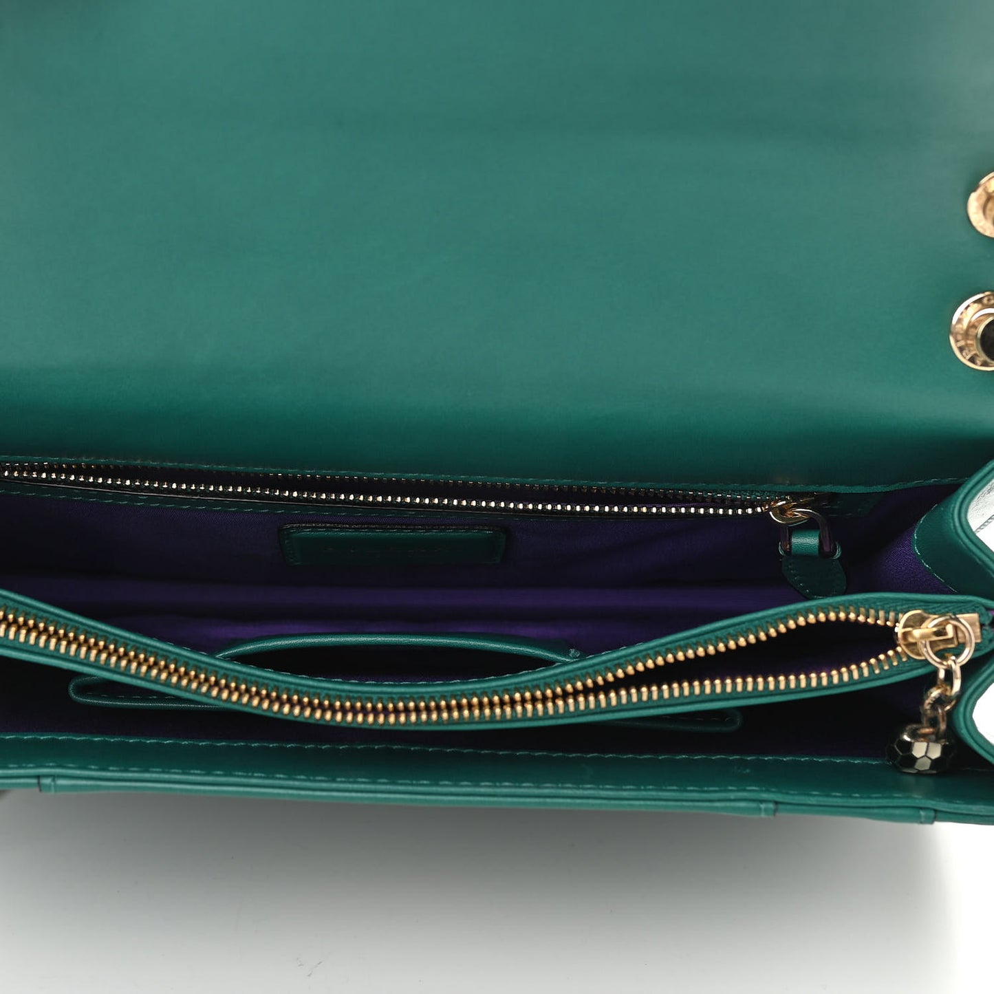 Calfskin Serpenti Forever Shoulder Bag Emerald Green