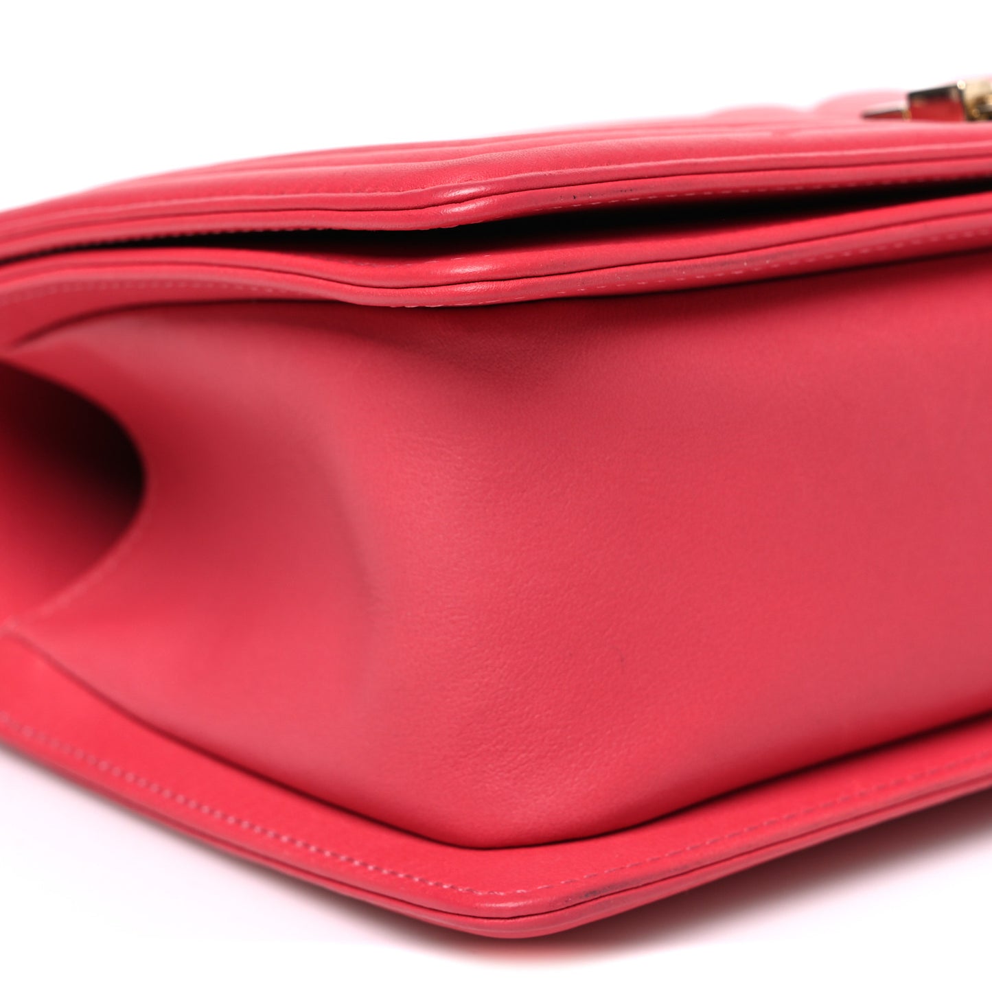 Calfskin Chevron Quilted Medium Boy Flap Pink