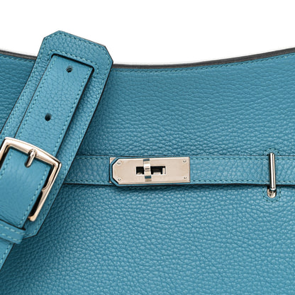 Hermes Taurillon Clemence Jypsiere 28 Turquoise 8 of 11