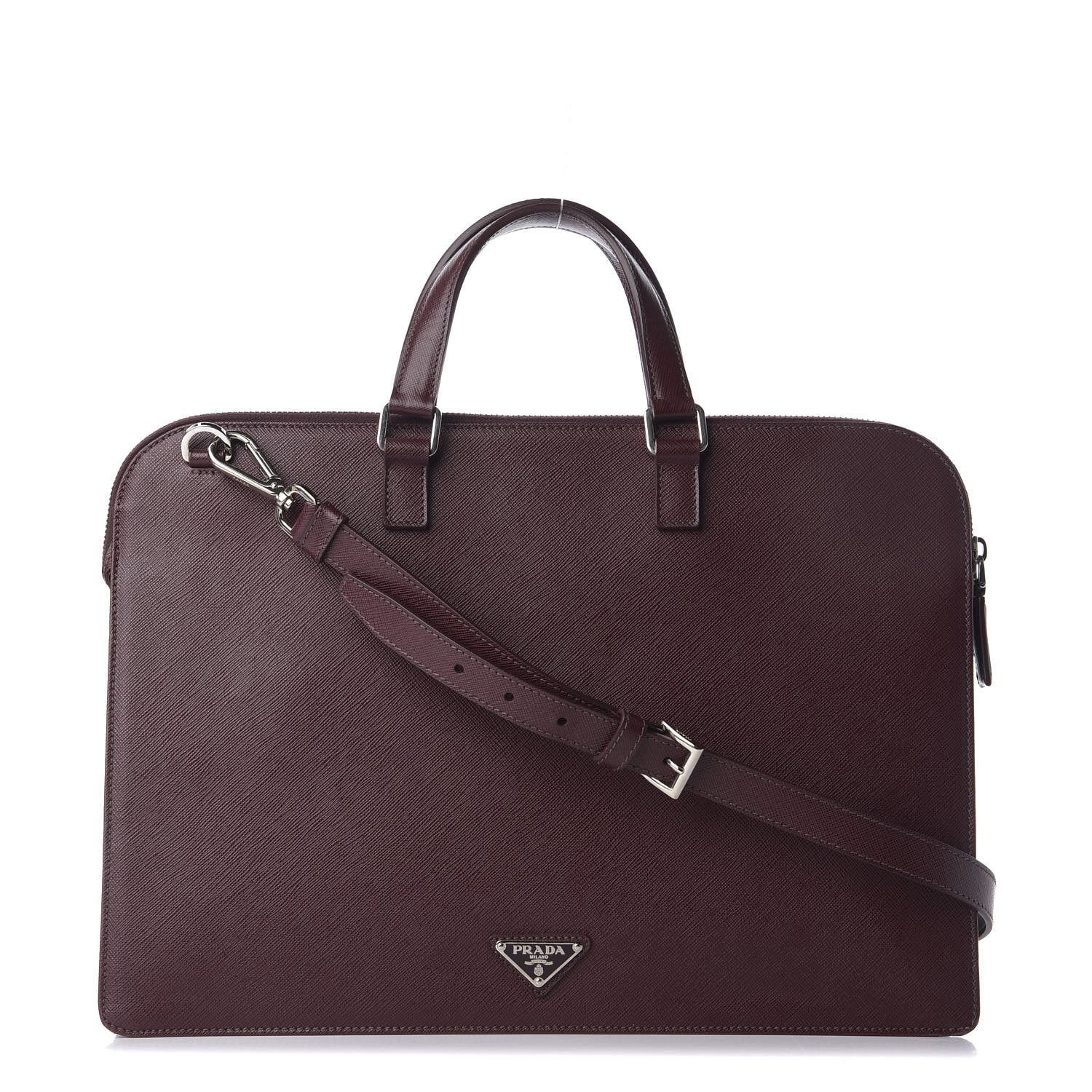 Prada Saffiano Travel Briefcase Granato 1 of 9