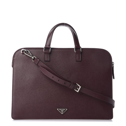 Prada Saffiano Travel Briefcase Granato 1 of 9