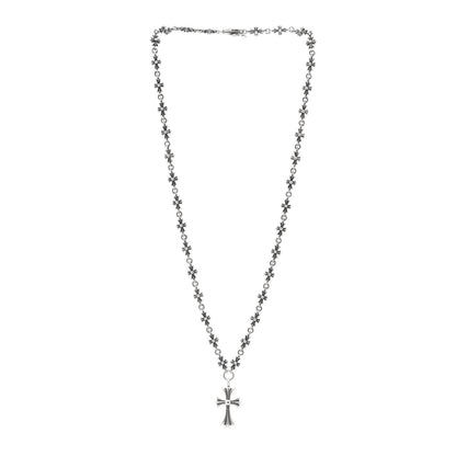 Chrome Hearts Sterling Silver Cross Pendant Tiny Cross Chain Necklace 3 of 4