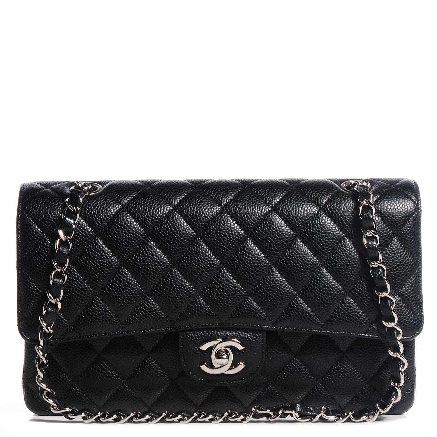 Chanel Caviar Quilted Medium Double Flap Black 1 of 9