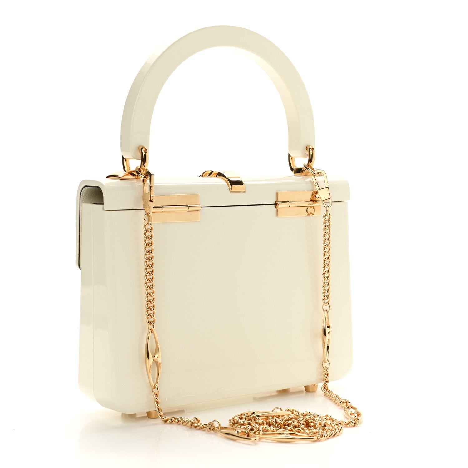Gucci Plexiglass Mini Sylvie 1969 Top Handle Bag Ivory 3 of 12