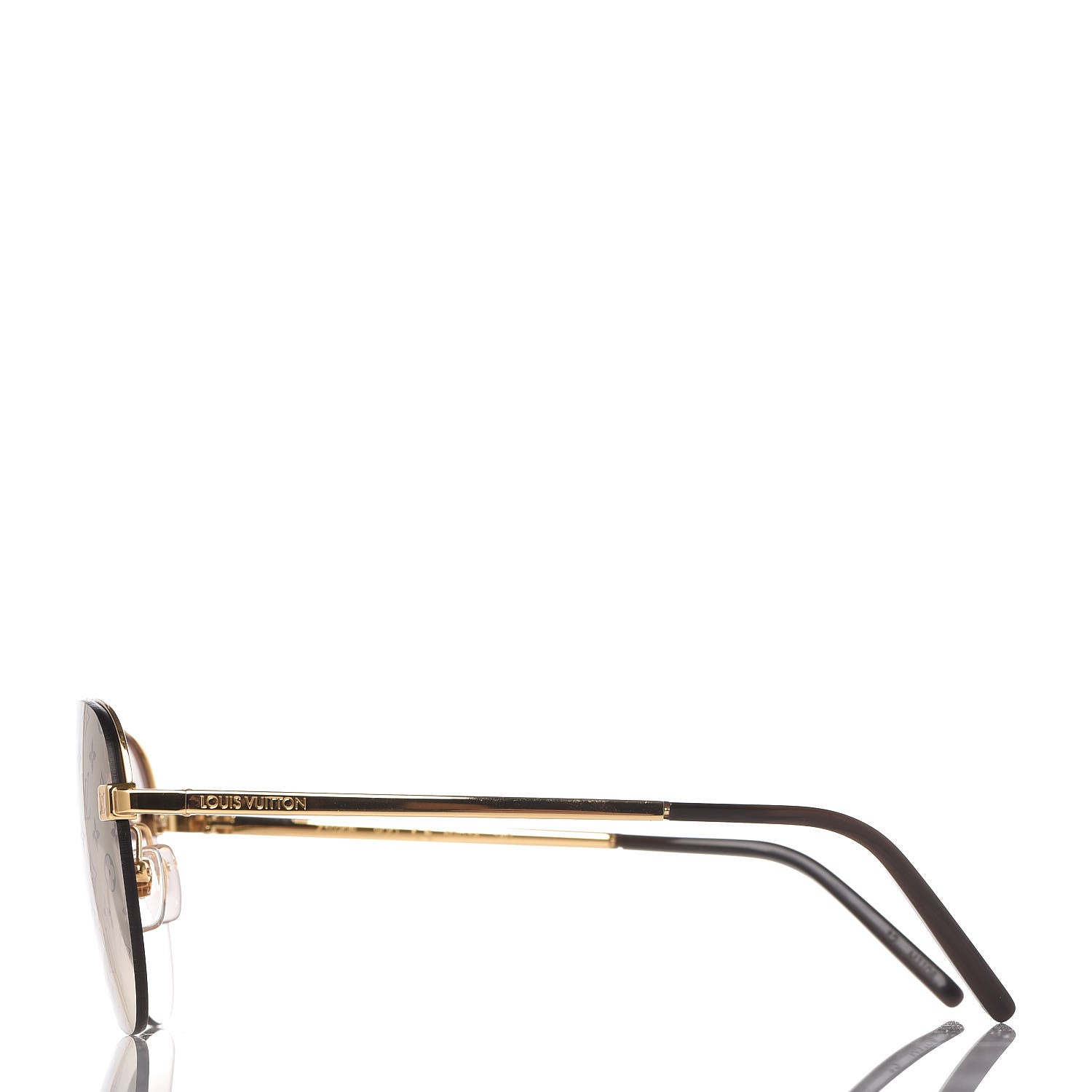 Louis Vuitton Clockwise Sunglasses Z1020E Gold Brown 3 of 9
