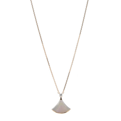 Bulgari 18K Rose Gold Diamond Mother of Pearl Divas' Dream Pendant Necklace 1 of 8