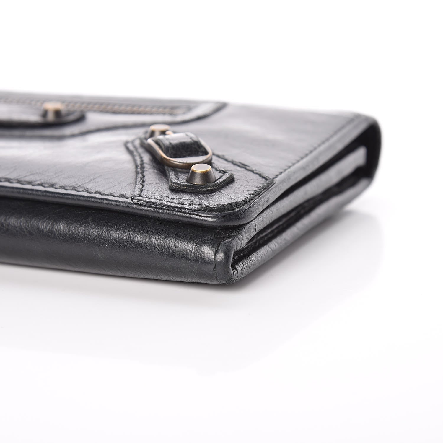 Balenciaga Agneau Classic Hardware Money Wallet Black 6 of 12