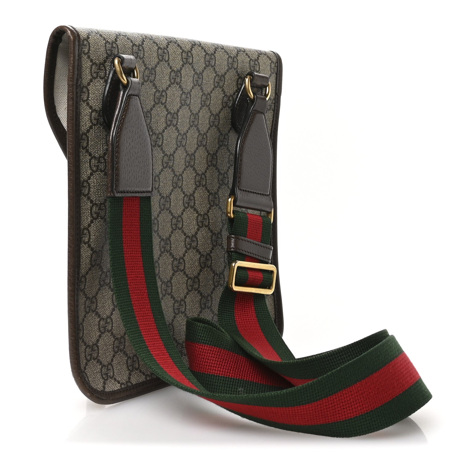 Gucci GG Supreme Monogram Web Medium Neo Vintage Flap Messenger Bag Beige New Acero 3 of 13