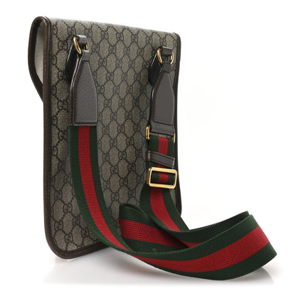 Gucci GG Supreme Monogram Web Medium Neo Vintage Flap Messenger Bag Beige New Acero 3 of 13
