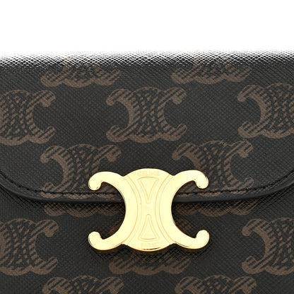 Celine Triomphe Canvas Small Triomphe Wallet Tan 8 of 8