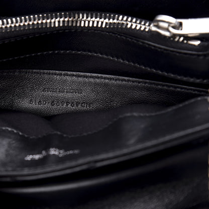 Saint Laurent Calfskin Y Quilted Monogram Small Loulou Chain Satchel Black 7 of 9
