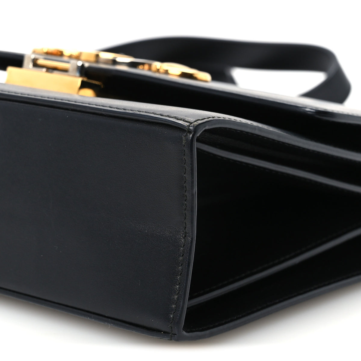 Smooth Calfskin Small Zumi Shoulder Bag Black
